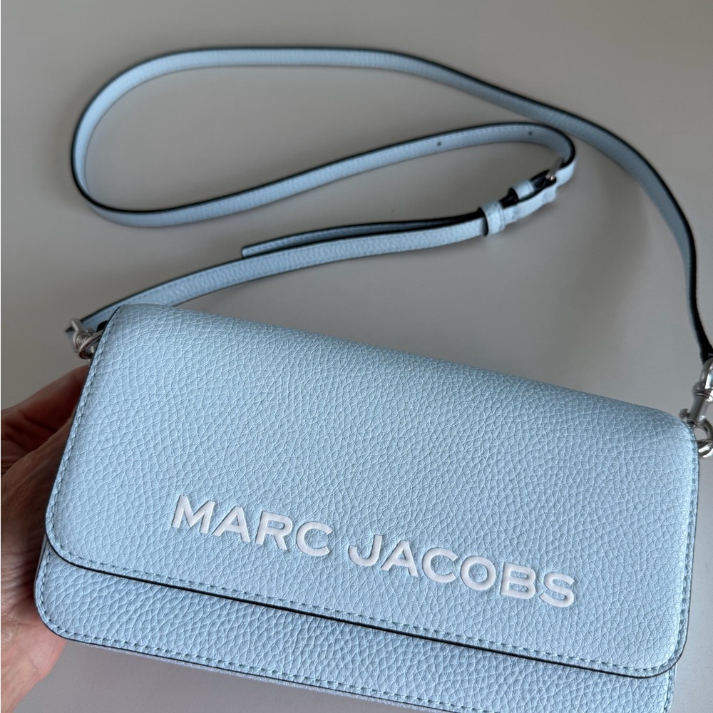 Marc Jacobs light blue Embossed Leather Crossbody